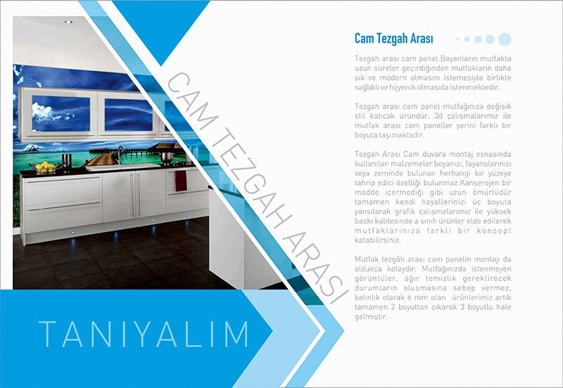 Mutfak Tezgah Aras� Cam